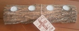 Half Log Tealight Candle